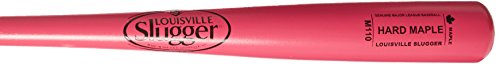 Louisville Slugger Hard Maple Pink M110 Wood Baseball Bat (34 inch) : Hard Maple wood construction provides outstanding durability. Turning model M110 is swung by Curtis Granderson. Maple wood is a dense grain that is less prone to flaking and splintering. 1 inch handle and medium barrel.