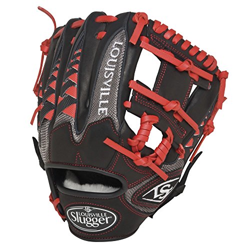 Louisville Slugger HD9 11.25 inch Baseball Glove (Scarlet, Right Hand Throw) : The HD9 Series is built with revolutionary hybrid leathermeshkanga weave construction for the lightweight performance and durability demanded by high-level players.  Offered in many colors, the HD9 series helps each player stand out on the field.