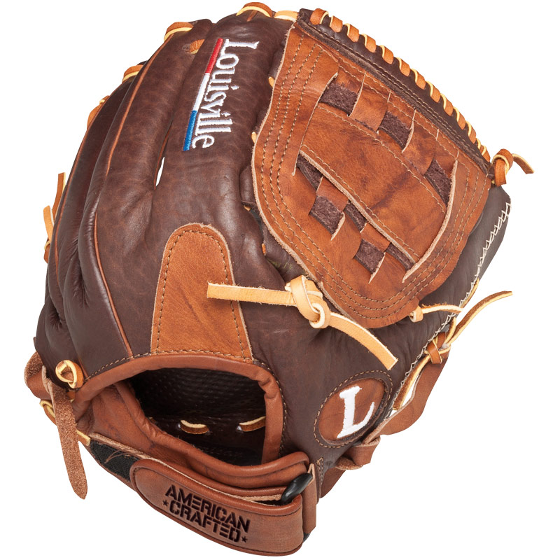 louisville-slugger-icon-series-icf1275-left-hand-throw-softball-glove-12-75 ICF1275-LeftHandThrow Louisville 044277986759 Handcrafted from American steer hide. Extra-wide laces for ultimate durability. Perforated