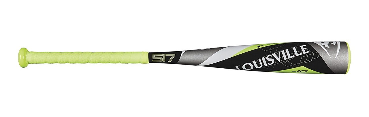 For more than a decade, Louisville Slugger's Omaha 517 has performed at a high level, in the hands of the world's top players. And the 2017 model has evolved even further. This year's bat has an improved performance alloy to deliver an even more durable one-piece bat. Time and time again, it's been proven to be a top choice for power hitters and elite ballplayers at the travel and college level. • One-piece Performance Alloy • Bigger 2 34 barrel design for larger sweet spot • Durable synthetic leather grip • 78 standard handle Bat Specifications Drop: -10 jr big barrel Barrel: 2 34 Handle: 78 Certified: USSSA 1.15 BPF Swing Weight: Balanced Material: Peformance Alloy Construction: One-piece Grip: Synthetic leather grip Warranty: One Year Manufacturer's Warranty