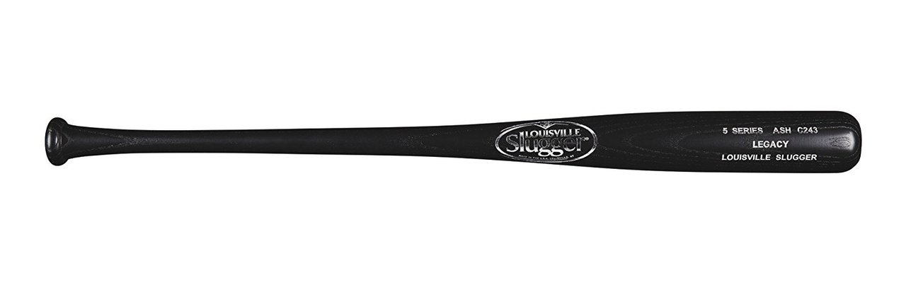 louisville-slugger-legacy-ash-c243-baseball-bat-34-inch W5A243A16-34 Louisville 887768508555 Wood Series 5 Ash Finish Matte Black Top Coat Regular Matte