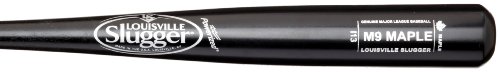 Louisville Slugger M9 Maple Wood Baseball Bat. 1516 Inch Handle. Approximate -2 Length to Weight Ratio. Black Smith Finish. Kiln Dried for Optimum Moisture Content. Large Barrel. Maple Wood. Pro Cupped End. Turning Model I13. Maple is a very dense timber with a greater surface hardness than ash. Many players believe this hardness gives them better performance. Maple is a closed-grain timber, making it less prone to flake like ash and allowing for more durability. Maple is generally considered as more popular right now. It has become prominent over the last decade, driven by MLB players using maple.