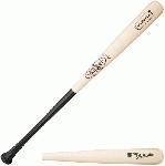 Louisville Slugger M9 Grade Maple wood bat with black handle and Hornsby barrel.