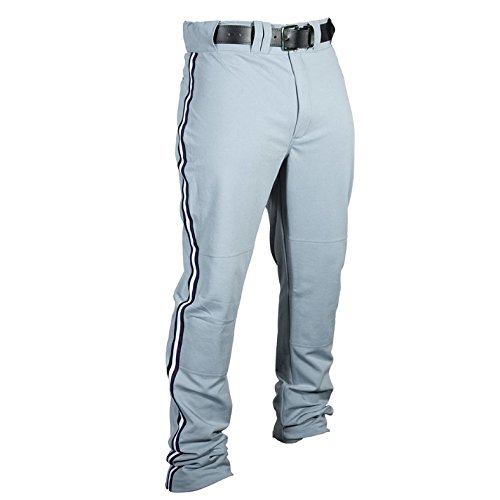 Louisville Slugger Mens Triple Crown Heavy Baseball Pant Unhemmened wBraid Trim : Louisville Slugger Heavy Baseball Pant 400 Fabric Weight. Two snaps, zipper, tunnel loops, double knee. Anti roll waistband. Pro grade unhemmed bottom. Two set in back pockets. Louisville Slugger Oval on back belt loop embroidery. 100% heavy pro weght 400 GSM. With Pro Braid Trim.