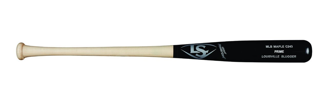 louisville-slugger-mlb-prime-c243-baseball-bats-maple-gloss-black-natural-3 WPM243B16-34 Louisville 887768517076 NEW EXOARMOR finish - 2x harder MLB Maple MLB Ink Dot