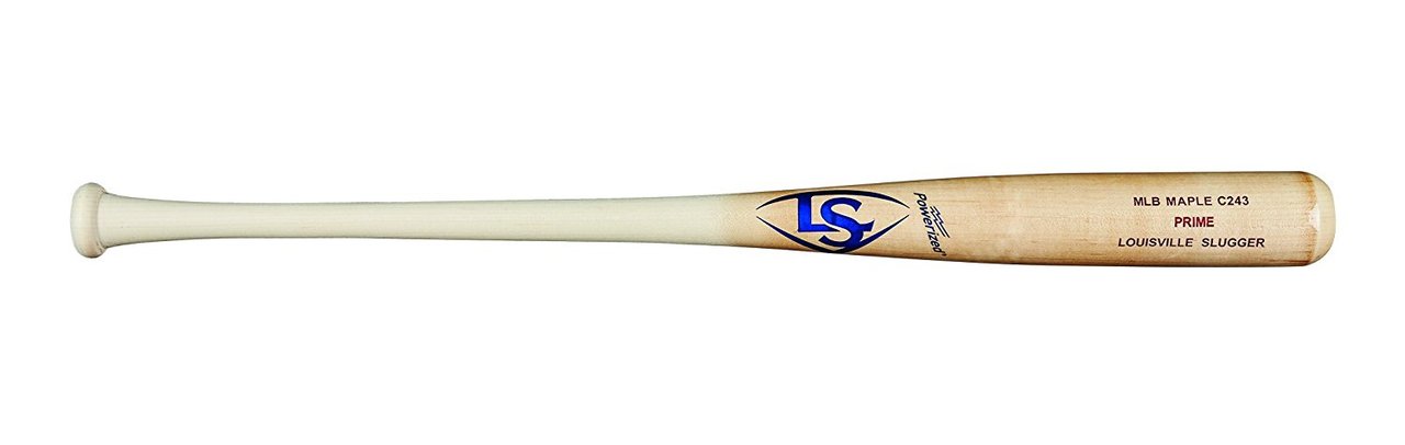 EXOARMOR Finish MLB Ink Dot Maple Bone Rubbed C243 Turning Model Large Barrel/ Standard Handle Maple is preferred by more than 70 percent of Major League players, these bats are known for their surface hardness, unmatched sound and solid feel upon contact. The closed grain structure of the Maple wood lends itself to a more durable surface strength and stiffer feel. The C243 is the original large barrel bat. As aluminum bats became a part of the game, the demand for large-barreled, thin-handled bats led to the popularity of the C243. Every large barrel turning model since has been a slight modification from this model.