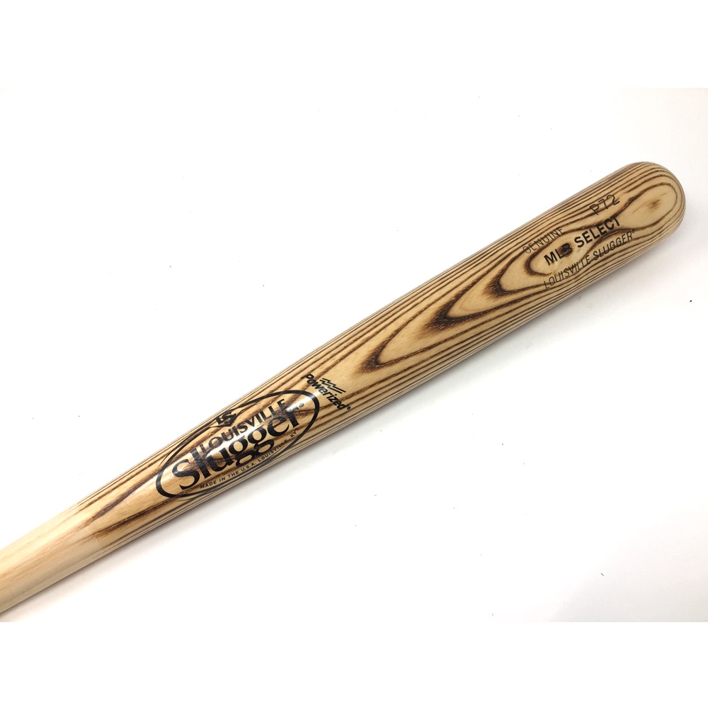 Louisville Slugger MLB Select Ash Wood Baseball Bat. P72 Turning Model. Flame Tempered Finish. Natural Color.