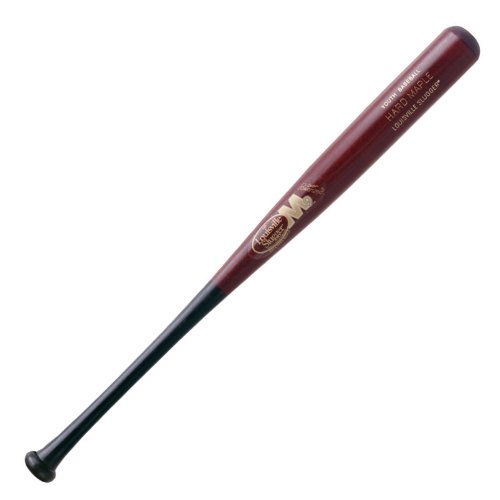 Louisville Slugger Youth Maple Wood Bat. Black Handle Hornsby Barrel. Cupped M9. Learn to hit with wood with this Louisville Slugger Youth Maple Baseball Bat. Maple is a closed-grained timber with a structure similar to layers in a laminate product. This makes the bat less prone to flake than an ash bat and allows for a maple bat to be more durable. Maple is a very dense timber with a greater surface hardness than ash. Some players believe this hardness gives them better performance. The heavier weight of maple makes it difficult to make lightweight large barrel models. Most players who use maple use a model with a small barrel to get the bat weight they desire. When a maple bat breaks, it tends to snap in half rather than just splinter like ash.