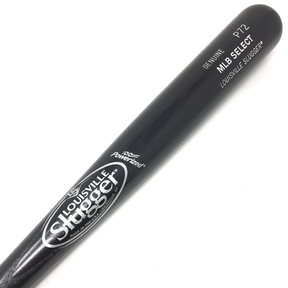 Louisville Slugger P72 Turning Model Wood Baseball Bat. MLB Select Ash Wood. Ash, still widely popular among big-league guys, provides the ultimate in flexibility due to its unique grain structure. More forgiving than maple, ash rarely sees fractured breakage. Visible grain lines allow for noticeable quality, giving you the confidence you need when you step to the plate. MLB Select Ash bats were sold and distributed to professional players in the different divisions leading up to the professional leagues. The P72 was created in 1954 for a minor leaguer named Leslie Wayne Pinkham from Elizabethtown, Kentucky. His bat became one of the greatest models of all time. The handle is approx 15/16 inch. The barrel is considered medium around 2.4 inch diameter with a 7/8 handle.