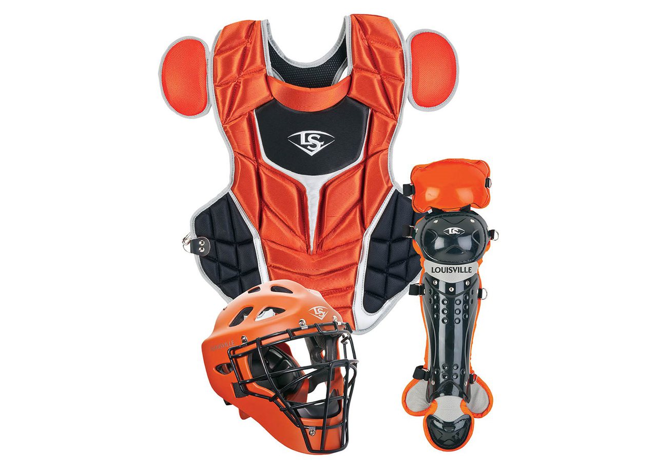 Louisville Slugger’s Fastpitch Catcher’s Gear was developed using on-field insights collected from our elite collegiate Fastpitch athletes. Designed specifically for the female athlete the fit follows the contours of a female body providing maximum protection where you need it most. Helmet Glossy finish Moisture-wicking chin pad. NOCSAE approved Size 6 38 – 7. Chest Protector High-density foam padding. Over-the-shoulder harness. Precision pad design. Size 13.5 inch.