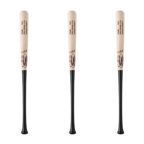 louisville-slugger-plc271bu-ash-pro-stock-3-pack-33-inch PLC271BU-3PACK-33-inch Louisville  Cupped Yes Wood Ash Finish Black handle/Unfinished Smith barrel Turning Model