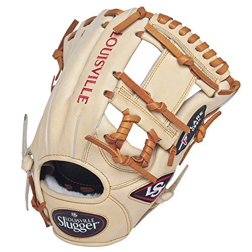 Louisville Slugger Pro Flare Cream 11.5 inch Baseball Glove (Right Handed Throw) : Designed with the speed of the game in mind. We build our fielding gloves like we build our bats: with classic design and cutting-edge technology. The Pro Flare Series combines Louisville Slugger's iconic Flare design and big league patterns with professional-grade leather. The flare technology has up to 15% wider fielding surface vs. a traditional pattern giving you just the edge you need to take your game to the next level.