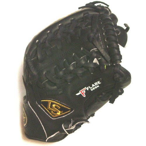 Modified Trap Web and Open Back. Gold Stitching. Louisville Slugger Pro Flare Baseball Glove 11.75 inches. Top Grade oil fused horween leather. Top grade performance series with pro prefreed flare design. Combines unmatched durability with ultra quick break in. Flare desing provides larger catching surface with a flat and deep pocket. Extra wide lacing for added strength. Preferred by top professional and collegiate players. Louisville Slugger is devoted to making great basball glove for all levels of play.