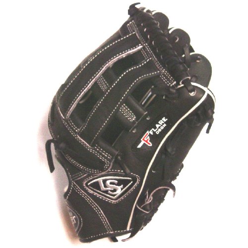 Louisville Slugger Pro Flare Outfield Baseball Glove. Professional-grade, oil-infused leather Combines unmatched durability with ultraquick break-in Extra-wide lacing for added strength Preferred by top professional and collegiate players 12.5 inch outfield model Conventional open back and H Web. Flare design, quick transfer from glove to hand The Pro Flare series design provides an open and flat pocket for easy ball transfer. Designed with the Speed of the Game in Mind-We build our fielding gloves like we build our bats: with classic design and cutting-edge technology. Made from professional-grade leather, our Pro Flare gloves are designed to keep pace with the evolution of baseball.