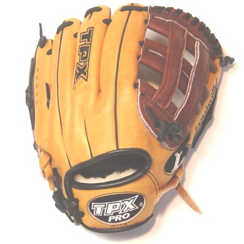 Louisville Slugger TPX Pro Series 11.75 Inch Baseball Glove. Maruhashi Japanese tanned Leather for superior feel and durability. Oil treated for quicker break in and softer feel. Same position specific glove patterns as worn by Louisville Suggers stable of Major Leaguers. Dye Through lacing for increased durability. nearly 20% of all major League pitchers use TPX Gloves. Since 1884 when John A Hillerich hand turned a white ash bat for Pete The Gladiator Browning, the finest hitter of his day, the name Louisville Slugger has been synonymous with the games greatest hitters. Their focus remains much the same today as when the company began. Devoted to making performance equipment that meets the standards of the games best players as well as those who simply love to play the game.