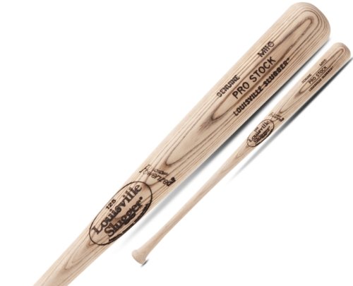 WOOD Ash BARREL  Medium. 1 Inch Handle Approximate -2 to -3 Length to Weight Ratio and Ash Wood. Cupped End Flame Treated Finish. Medium Barrel Professional Grade Turning Model M110. For over 125 years Louisville Slugger has dominated Major League Baseball. Still to this day, more teams and players swing Louisville Slugger than any other brand. The Pro Stock Series of wood features the same grade bat that is used in the pros. Made from ash wood these bats are have a solid, yet lightweight feel.