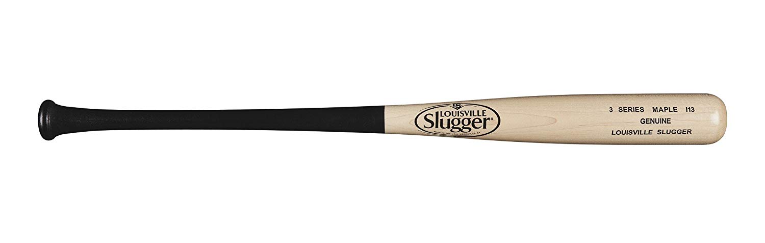 louisville-slugger-series-3-maple-i13-wood-baseball-bat-34-inch W3MI13A16-34 Louisville 887768508890 Split black and natural finish I13 turning WTLW3MI13A1634 Slight end load