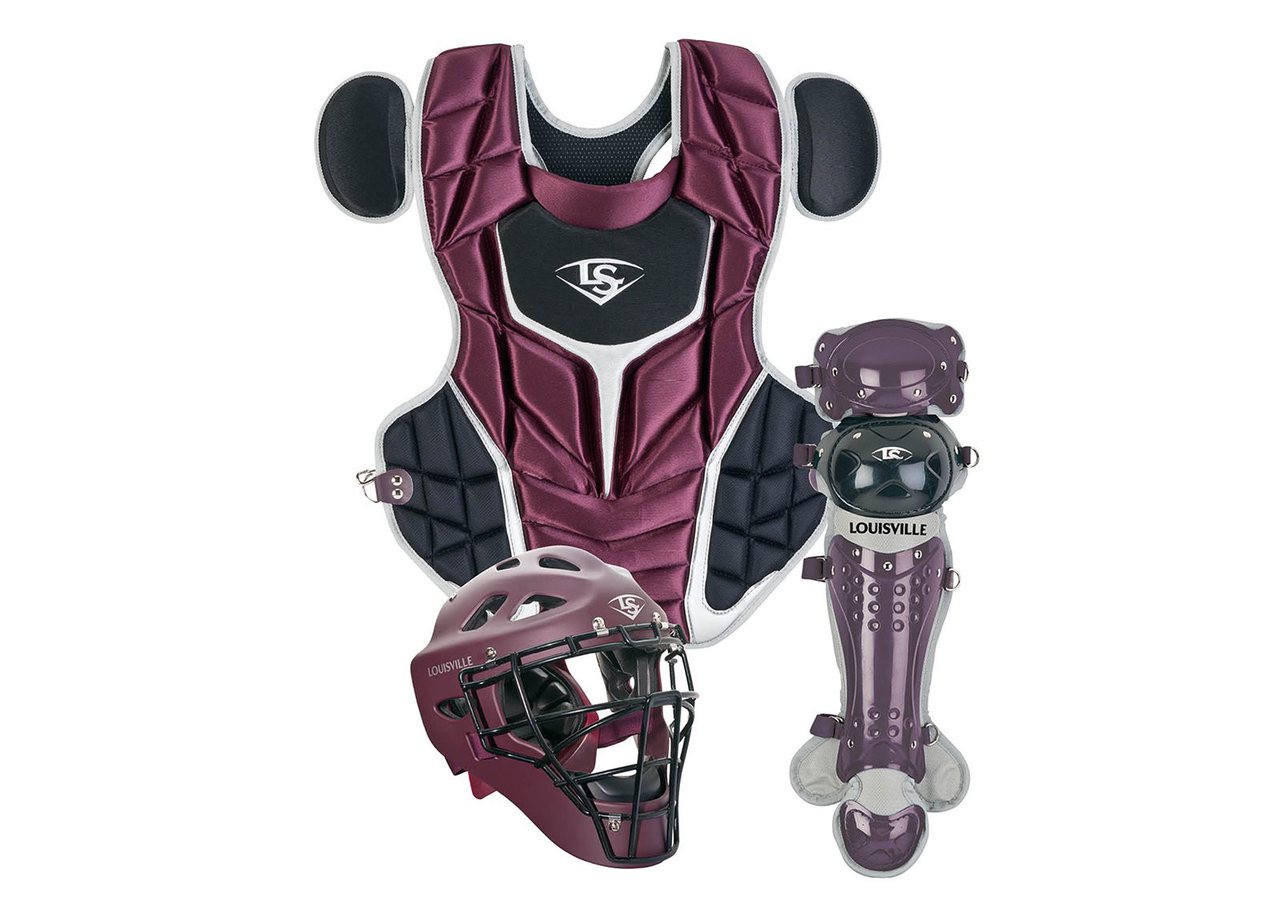 louisville-slugger-series-5-3-piece-fastpitch-catchers-set-intermediate-maroon-black PGFPIS6-MB Louisville B0165B9YB8 Made from extra-tough lightweight materials that keep you protected while easily