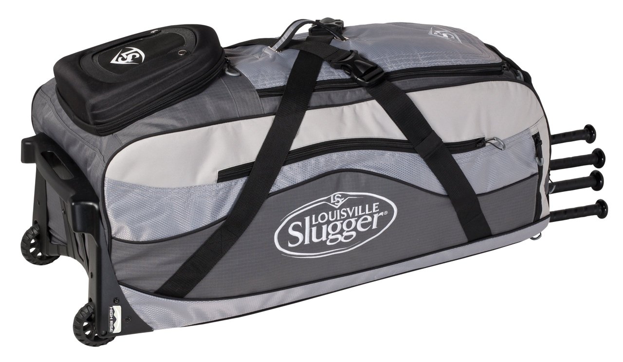 The Louisville Slugger Series 9 Ton Team wheeled bag features High Rise Chassis built to handle all terrains. Not only will the 3 clearance help navigate the ups and downs of a day at the park, its extra-durable ABS construction will prevent any surface friction from wearing down the bag.