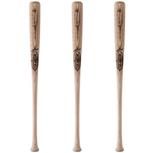 Louisville Slugger WBPS14-10CUF (3 Pack) Wood Baseball Bats Pro Stock (32-inch) : The Louisville Slugger Pro Stock Wood Bat Series is made from Northern White Ash, the most common and dependable wood on the market. The bats medium barrel and Pro Cupped end give it a greater hitting zone and balanced swing weight for a quicker, more powerful swing. The Louisville Slugger Pro Stock Wood Bat Series is ideal for high school, college, adult senior league and minor league professional baseball  practice on wood, and save your high-dollar metal bats for the game. A strong timber with a lighter weight, ash provides a larger and more flexible sweet spot. All bats are Amish process, cupped and compressed, and carry a knob date.