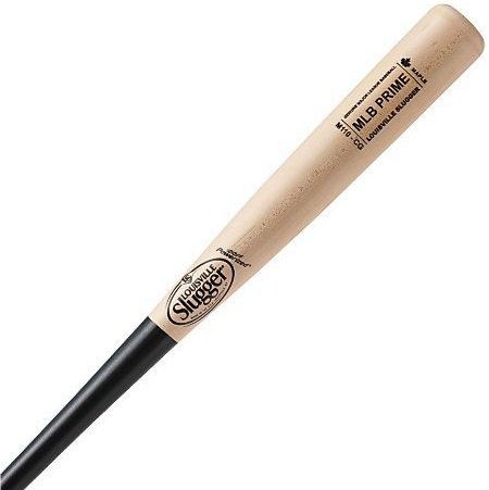 Louisville Slugger MLB Prime Maple 9H Rated Hardness wood baseball bat. The Highest Rating Available with Black Handle / Natural Barrel Finish.