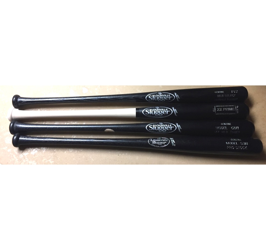33 Inch Wood Bats from Louisville Slugger.  1. XX Prime Birch I13 2. 1XX MLB Timber 271 3. MLB Select Ash P72 4. Pro Stock Ash S318