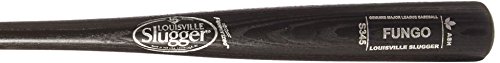 Louisville Slugger Wood 345 Turning Model Fungo Bat. 36 inch Black Finish and deep cup.