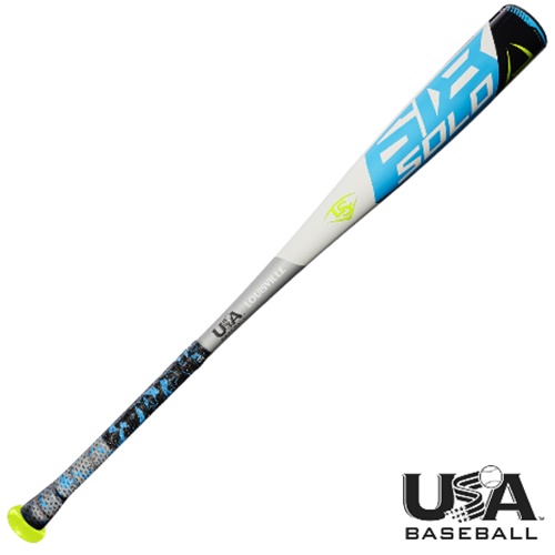 The new solo 618 (-11) 2 5/8 inch USA Baseball bat is designed for players looking to match the high heat with a little more speed of their own. Built with a 1-Piece SL Hyper alloy construction, the solo 618 delivers stiffer feel and maximum energy transfer on contact and the new speed ballistic end cap delivers maximum swing speed through the zone. Make every swing count and find your bat from the most trusted lineup in the game: Louisville Slugger.