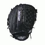 When top-of-the-line leather meets a soft lining a game-ready glove like no other is born. The Xeno is stylish and provides a sure feel desgined specifically for the female player. 12.75 Outfield Closed Weave Web Soft Pigskin Wrist Lining