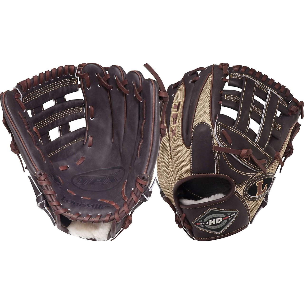 Louisville Slugger XH1175KGD 11 34 Inch Hybrid Defense Baseball Glove : Louisville Slugger 11.75 HD9 Hybrid Defense KastanieGold Baseball Glove for the right handed thrower.