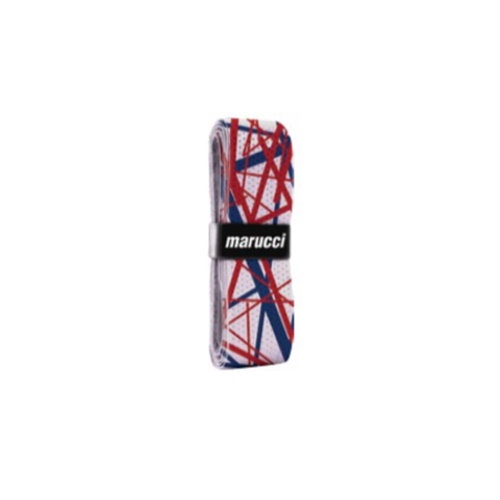 marucci-1-mm-grip-red-white-and-blue-dash M100-RWBDSH Marucci 840058751772 1.00MM BAT GRIP Maruccis advanced polymer bat grip technology maximizes grip