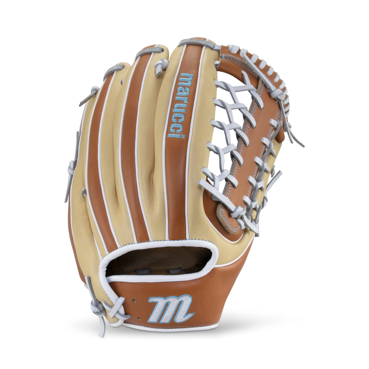 The ACADIA FASTPITCH M TYPE 99R4FP 13 T-WEB is a top-of-the-line softball glove designed for comfort and performance. Its M Type fit system features thumb and pinky sleeves, as well as a cushioned thumb stall, providing a secure, comfortable grip. Made from high-quality full-grain cowhide leather, the glove has a deep, dual wide shape and a soft leather palm lining for added comfort. The glove also has a tapered hand stall for a customized fit for younger player, a smooth microfiber wrist and finger lining, and professional-grade rawhide laces for durability. Available in right or left-handed throw versions, the ACADIA FASTPITCH M TYPE 99R4FP is ideal for outfielders looking to take their game to the next level.