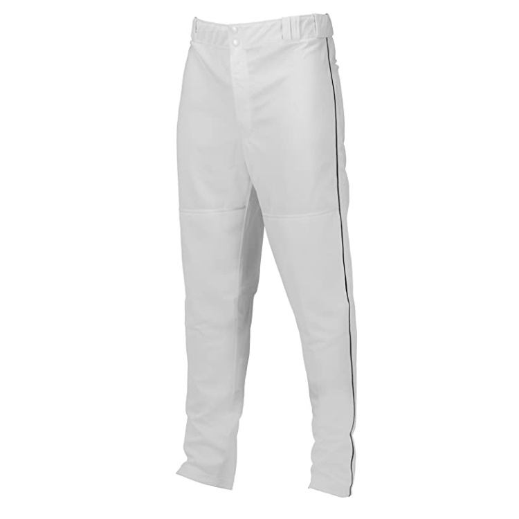 marucci-adult-elite-double-knit-piped-baseball-pant-white-black-large MAPTDKPIP-WBK-AL Marucci  100% polyester double-knit fabrication. 290GM2 weight for longer and extending life.