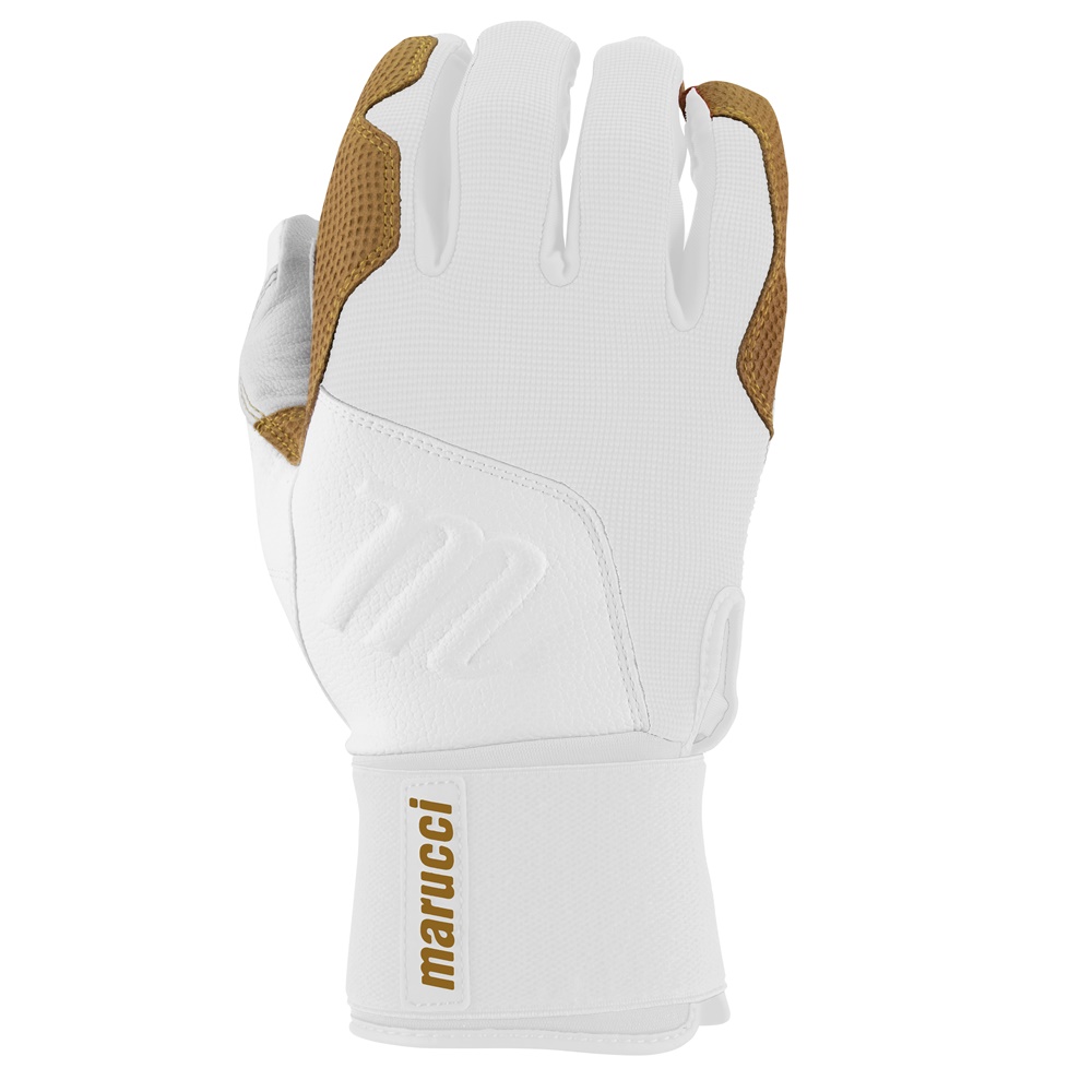 marucci-blacksmith-full-wrap-batting-gloves-white-white-adult-large MBGBKSMFW-WW-AL Marucci 840058745702 BLACKSMITH BATTING GLOVES Your game is a craft built through hard