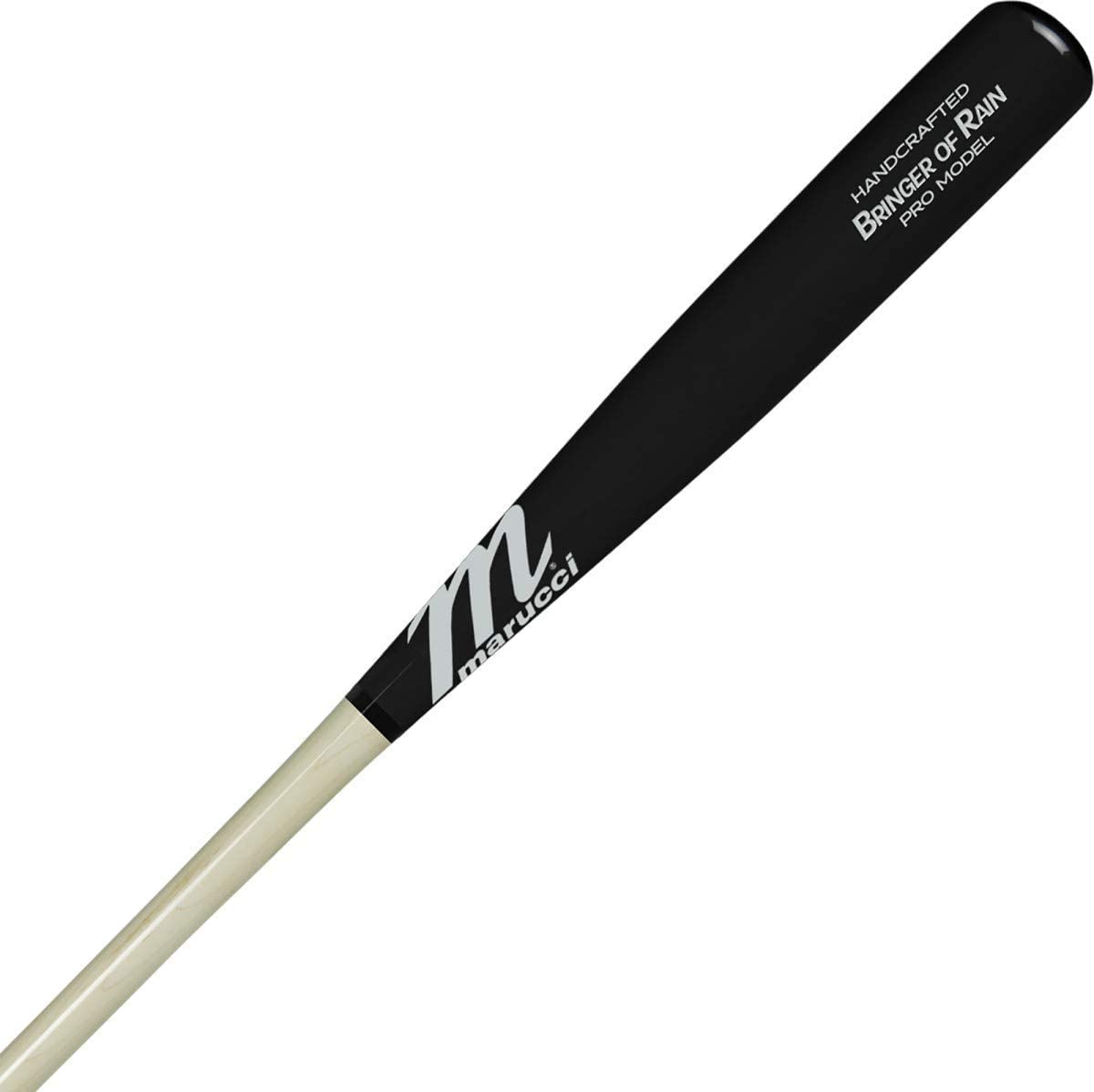 The Marucci Bat Company uses top grade Maple billets cut from selected, naturally grown trees in Pennsylvania forests. This selection process insures the highest possible grade of wood for each bat. The Marucci Bat Company™ bats are 100 percent handmade or turned in small batches from an original design, then finished and detailed by hand. Each model is made to exacting specifications maximizing balance and ease of handling. The Marucci Bat Company™ uses an Ultra Penetrating Stain that provides the best possible finish for your next Marucci Bat. Most impressive is the Bone Rubbing technique that The Marucci Bat Company™ uses. `Boning` bats began in the earliest days of baseball with players like Babe Ruth and Lou Gehrig. These Hall-of-Famers would spend hours in their dugouts rubbing their bats with old cow femur bones. Bone Rubbing closes the wood`s pores, compressing it and making it harder. Marucci uses the same technique on their bats, rubbing before the finish is applied to seal and harden the wood. The Bringer of Rain maple wood bat is named for MLB Star Josh Donaldson and is built for colossal power. The large barrel and thick handle produce an end-loaded feel and allow for the extreme bat whip power hitters love.