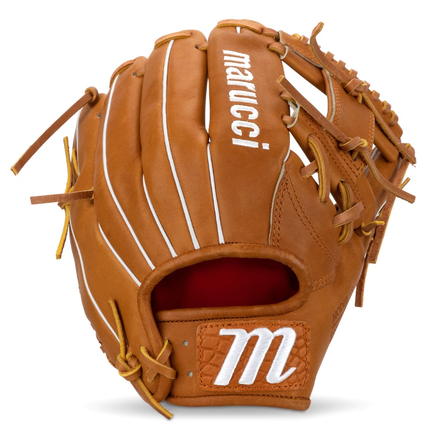 The Marucci Capitol line of baseball gloves is a top-of-the-line series designed to offer players the utmost comfort feel and durability on the field. One of the standout features of this line is the M Type fit system which integrates thumb and pinky sleeves with enhanced thumb stall cushioning providing a glove that maximizes both comfort and feel. When it comes to the materials used in these gloves Marucci has spared no expense in ensuring their quality. The back shell leather of the glove is made from Japan Kip a premium leather known for its strength and durability. This leather not only provides excellent structure but also contributes to the lightweight feel of the glove. Similarly the palm shell leather is also sourced from Japan Kip. By using this high-quality leather Marucci ensures that the glove maintains its ideal structure while remaining lightweight. This combination of structure and lightweight feel is essential for players who require both flexibility and responsiveness from their glove. The palm lining of the Capitol gloves is made from cabretta sheepskin the highest grade available. Cabretta sheepskin offers a luxurious texture that adds to the overall comfort of the glove. It also helps to enhance the grip and feel when catching and fielding the ball. The finger lining of the gloves is made from genuine leather which adds to the durability and longevity of the product. The use of genuine leather in this area ensures that the gloves can withstand the rigors of intense gameplay maintaining their shape and performance over time. The fit of the Capitol gloves is designed to be professional-grade. Marucci has paid meticulous attention to the design and construction of these gloves ensuring that they provide a snug and secure fit. This fit is crucial for players as it allows for maximum control and responsiveness when making plays on the field. In addition to the high-quality materials and exceptional fit the Capitol gloves also feature moisture-wicking mesh wrist lining. This lining helps to keep the player's hands cool and dry during long games or practices. The inclusion of dual density memory foam padding adds an extra layer of comfort and protection to the wrist area minimizing the impact of catching hard-hit balls. To further enhance the durability of the gloves Marucci has equipped the Capitol line with professional-grade rawhide laces. These laces offer maximum tear resistance ensuring that the glove maintains its shape and structure even after repeated use.   Marucci 2024 Cypress and Capitol Baseball Glove and First Base and Catchers Mitts - Ballgloves