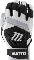 marucci code adult batting gloves 1 pair white black adult small
