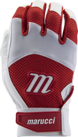 marucci code adult batting gloves 1 pair white red adult large