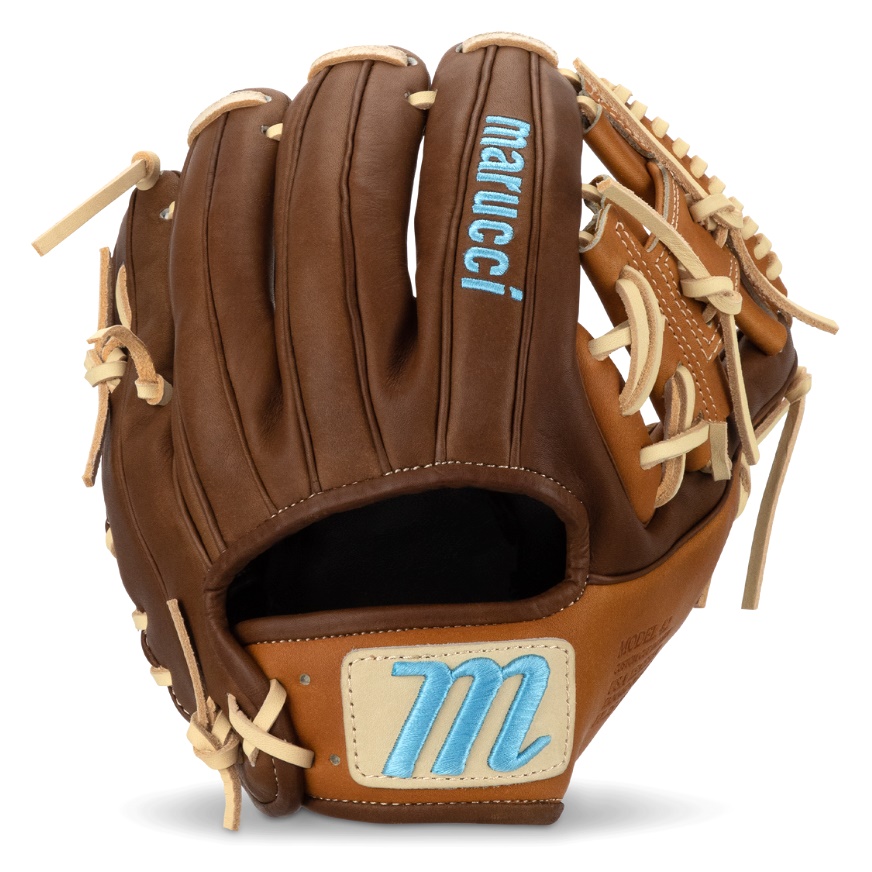 The Marucci Cypress line of baseball gloves is a high-quality collection designed to offer players exceptional comfort feel and durability. Key among its features is the M Type fit system which includes integrated thumb and pinky sleeves with enhanced thumb stall cushioning. This innovative design maximizes both comfort and feel ensuring that players can perform at their best. The materials used in the construction of the Cypress gloves further contribute to their outstanding performance. The back shell leather of the glove is crafted from Japan Steerhide a premium leather known for its durability and ruggedness. This leather provides the gloves with excellent structure while offering the necessary toughness to withstand intense gameplay. Similar to the back shell the palm shell leather is also sourced from Japan Steerhide. By utilizing this high-quality leather Marucci ensures that the gloves maintain their structure and durability throughout prolonged use. This combination of structure and durability is crucial for players who demand a glove that can handle the demands of the game. The palm lining of the Cypress gloves is made from smooth cowhide offering a luxurious feel and enhancing overall comfort. This lining not only provides a soft and comfortable touch but also helps improve grip and feel during catching and fielding. The finger lining of the gloves is also crafted from smooth cowhide ensuring durability and longevity. This choice of material enhances the gloves' ability to withstand the wear and tear associated with regular use maintaining their shape and performance over time. The fit of the Cypress gloves is designed to be professional-grade providing players with a snug and secure feel. Marucci's attention to detail in design and construction ensures that the gloves fit well allowing for maximum control and responsiveness on the field. To enhance comfort and protection the Cypress gloves feature extra-smooth sheepskin lining with added high-density foam finger stall cushioning. This combination provides a luxurious feel while offering additional support and padding in the finger area. The gloves are equipped with moisture-wicking mesh wrist lining which helps keep the hands cool and dry during extended play. The inclusion of dual-density memory foam padding in the wrist area adds an extra layer of comfort and protection minimizing the impact of catching hard-hit balls. Marucci has equipped the Cypress line with professional-grade rawhide laces to enhance durability. These laces offer maximum tear resistance ensuring that the gloves maintain their shape and structure even after repeated use.   Marucci 2024 Cypress and Capitol Baseball Glove and First Base and Catchers Mitts - Ballgloves