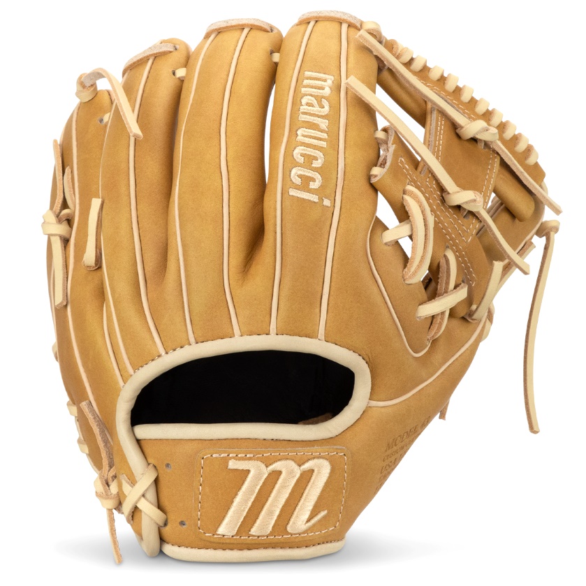 The Marucci Cypress line of baseball gloves is a high-quality collection designed to offer players exceptional comfort feel and durability. Key among its features is the M Type fit system which includes integrated thumb and pinky sleeves with enhanced thumb stall cushioning. This innovative design maximizes both comfort and feel ensuring that players can perform at their best. The materials used in the construction of the Cypress gloves further contribute to their outstanding performance. The back shell leather of the glove is crafted from Japan Steerhide a premium leather known for its durability and ruggedness. This leather provides the gloves with excellent structure while offering the necessary toughness to withstand intense gameplay. Similar to the back shell the palm shell leather is also sourced from Japan Steerhide. By utilizing this high-quality leather Marucci ensures that the gloves maintain their structure and durability throughout prolonged use. This combination of structure and durability is crucial for players who demand a glove that can handle the demands of the game. The palm lining of the Cypress gloves is made from smooth cowhide offering a luxurious feel and enhancing overall comfort. This lining not only provides a soft and comfortable touch but also helps improve grip and feel during catching and fielding. The finger lining of the gloves is also crafted from smooth cowhide ensuring durability and longevity. This choice of material enhances the gloves' ability to withstand the wear and tear associated with regular use maintaining their shape and performance over time. The fit of the Cypress gloves is designed to be professional-grade providing players with a snug and secure feel. Marucci's attention to detail in design and construction ensures that the gloves fit well allowing for maximum control and responsiveness on the field. To enhance comfort and protection the Cypress gloves feature extra-smooth sheepskin lining with added high-density foam finger stall cushioning. This combination provides a luxurious feel while offering additional support and padding in the finger area. The gloves are equipped with moisture-wicking mesh wrist lining which helps keep the hands cool and dry during extended play. The inclusion of dual-density memory foam padding in the wrist area adds an extra layer of comfort and protection minimizing the impact of catching hard-hit balls. Marucci has equipped the Cypress line with professional-grade rawhide laces to enhance durability. These laces offer maximum tear resistance ensuring that the gloves maintain their shape and structure even after repeated use. Marucci 2024 Cypress and Capitol Baseball Glove and First Base and Catchers Mitts - Ballgloves