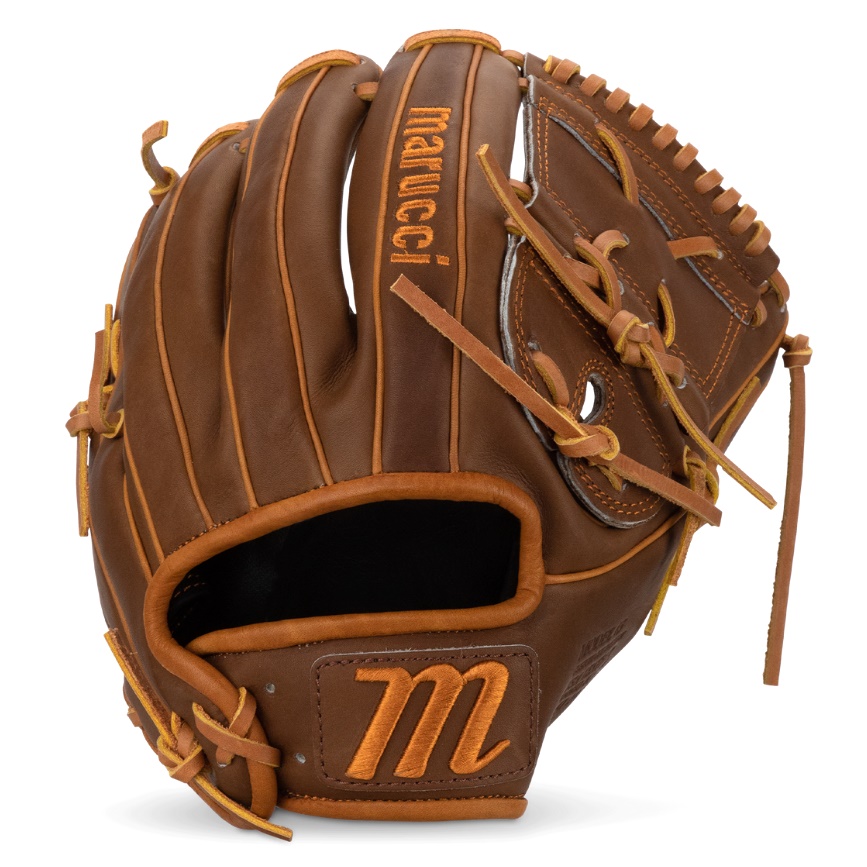 The Marucci Cypress line of baseball gloves is a high-quality collection designed to offer players exceptional comfort feel and durability. Key among its features is the M Type fit system which includes integrated thumb and pinky sleeves with enhanced thumb stall cushioning. This innovative design maximizes both comfort and feel ensuring that players can perform at their best. The materials used in the construction of the Cypress gloves further contribute to their outstanding performance. The back shell leather of the glove is crafted from Japan Steerhide a premium leather known for its durability and ruggedness. This leather provides the gloves with excellent structure while offering the necessary toughness to withstand intense gameplay. Similar to the back shell the palm shell leather is also sourced from Japan Steerhide. By utilizing this high-quality leather Marucci ensures that the gloves maintain their structure and durability throughout prolonged use. This combination of structure and durability is crucial for players who demand a glove that can handle the demands of the game. The palm lining of the Cypress gloves is made from smooth cowhide offering a luxurious feel and enhancing overall comfort. This lining not only provides a soft and comfortable touch but also helps improve grip and feel during catching and fielding. The finger lining of the gloves is also crafted from smooth cowhide ensuring durability and longevity. This choice of material enhances the gloves' ability to withstand the wear and tear associated with regular use maintaining their shape and performance over time. The fit of the Cypress gloves is designed to be professional-grade providing players with a snug and secure feel. Marucci's attention to detail in design and construction ensures that the gloves fit well allowing for maximum control and responsiveness on the field. To enhance comfort and protection the Cypress gloves feature extra-smooth sheepskin lining with added high-density foam finger stall cushioning. This combination provides a luxurious feel while offering additional support and padding in the finger area. The gloves are equipped with moisture-wicking mesh wrist lining which helps keep the hands cool and dry during extended play. The inclusion of dual-density memory foam padding in the wrist area adds an extra layer of comfort and protection minimizing the impact of catching hard-hit balls. Marucci has equipped the Cypress line with professional-grade rawhide laces to enhance durability. These laces offer maximum tear resistance ensuring that the gloves maintain their shape and structure even after repeated use.   Marucci 2024 Cypress and Capitol Baseball Glove and First Base and Catchers Mitts - Ballgloves