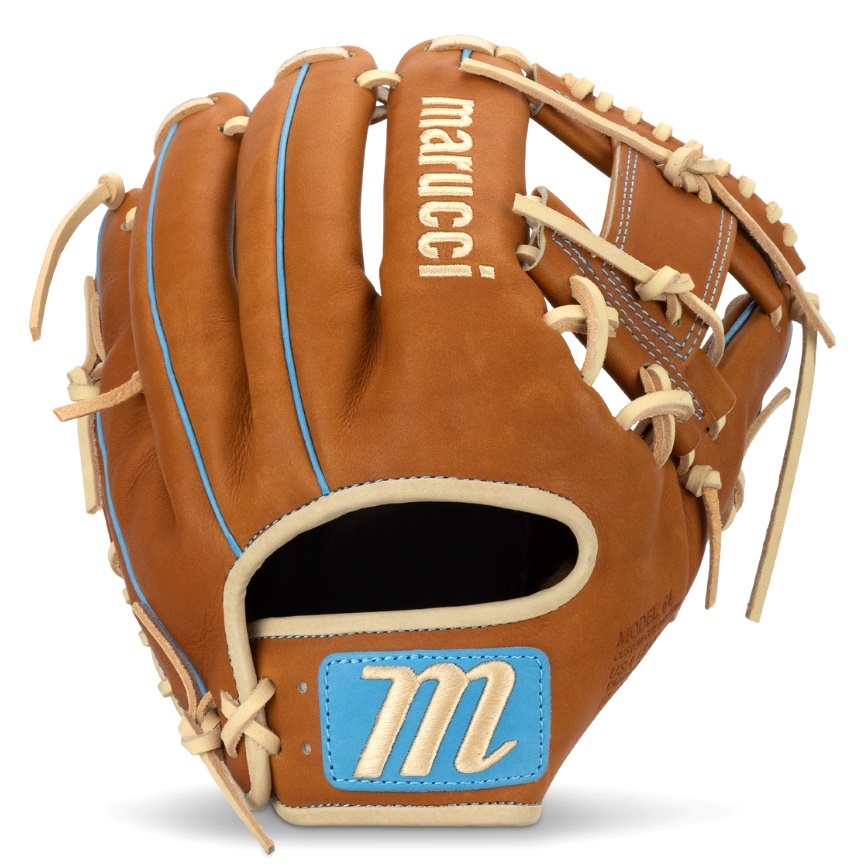 The Marucci Cypress line of baseball gloves is a high-quality collection designed to offer players exceptional comfort feel and durability. Key among its features is the M Type fit system which includes integrated thumb and pinky sleeves with enhanced thumb stall cushioning. This innovative design maximizes both comfort and feel ensuring that players can perform at their best. The materials used in the construction of the Cypress gloves further contribute to their outstanding performance. The back shell leather of the glove is crafted from Japan Steerhide a premium leather known for its durability and ruggedness. This leather provides the gloves with excellent structure while offering the necessary toughness to withstand intense gameplay. Similar to the back shell the palm shell leather is also sourced from Japan Steerhide. By utilizing this high-quality leather Marucci ensures that the gloves maintain their structure and durability throughout prolonged use. This combination of structure and durability is crucial for players who demand a glove that can handle the demands of the game. The palm lining of the Cypress gloves is made from smooth cowhide offering a luxurious feel and enhancing overall comfort. This lining not only provides a soft and comfortable touch but also helps improve grip and feel during catching and fielding. The finger lining of the gloves is also crafted from smooth cowhide ensuring durability and longevity. This choice of material enhances the gloves' ability to withstand the wear and tear associated with regular use maintaining their shape and performance over time. The fit of the Cypress gloves is designed to be professional-grade providing players with a snug and secure feel. Marucci's attention to detail in design and construction ensures that the gloves fit well allowing for maximum control and responsiveness on the field. To enhance comfort and protection the Cypress gloves feature extra-smooth sheepskin lining with added high-density foam finger stall cushioning. This combination provides a luxurious feel while offering additional support and padding in the finger area. The gloves are equipped with moisture-wicking mesh wrist lining which helps keep the hands cool and dry during extended play. The inclusion of dual-density memory foam padding in the wrist area adds an extra layer of comfort and protection minimizing the impact of catching hard-hit balls. Marucci has equipped the Cypress line with professional-grade rawhide laces to enhance durability. These laces offer maximum tear resistance ensuring that the gloves maintain their shape and structure even after repeated use.   Marucci 2024 Cypress and Capitol Baseball Glove and First Base and Catchers Mitts - Ballgloves