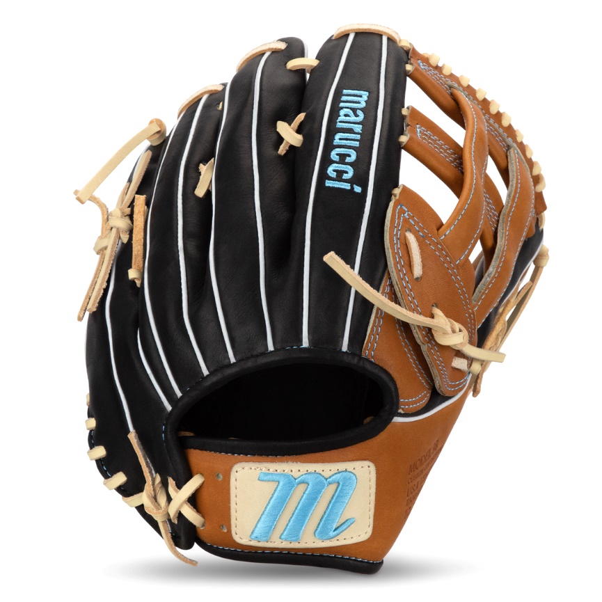 The Marucci Cypress line of baseball gloves is a high-quality collection designed to offer players exceptional comfort feel and durability. Key among its features is the M Type fit system which includes integrated thumb and pinky sleeves with enhanced thumb stall cushioning. This innovative design maximizes both comfort and feel ensuring that players can perform at their best. The materials used in the construction of the Cypress gloves further contribute to their outstanding performance. The back shell leather of the glove is crafted from Japan Steerhide a premium leather known for its durability and ruggedness. This leather provides the gloves with excellent structure while offering the necessary toughness to withstand intense gameplay. Similar to the back shell the palm shell leather is also sourced from Japan Steerhide. By utilizing this high-quality leather Marucci ensures that the gloves maintain their structure and durability throughout prolonged use. This combination of structure and durability is crucial for players who demand a glove that can handle the demands of the game. The palm lining of the Cypress gloves is made from smooth cowhide offering a luxurious feel and enhancing overall comfort. This lining not only provides a soft and comfortable touch but also helps improve grip and feel during catching and fielding. The finger lining of the gloves is also crafted from smooth cowhide ensuring durability and longevity. This choice of material enhances the gloves' ability to withstand the wear and tear associated with regular use maintaining their shape and performance over time. The fit of the Cypress gloves is designed to be professional-grade providing players with a snug and secure feel. Marucci's attention to detail in design and construction ensures that the gloves fit well allowing for maximum control and responsiveness on the field. To enhance comfort and protection the Cypress gloves feature extra-smooth sheepskin lining with added high-density foam finger stall cushioning. This combination provides a luxurious feel while offering additional support and padding in the finger area. The gloves are equipped with moisture-wicking mesh wrist lining which helps keep the hands cool and dry during extended play. The inclusion of dual-density memory foam padding in the wrist area adds an extra layer of comfort and protection minimizing the impact of catching hard-hit balls. Marucci has equipped the Cypress line with professional-grade rawhide laces to enhance durability. These laces offer maximum tear resistance ensuring that the gloves maintain their shape and structure even after repeated use.   Marucci 2024 Cypress and Capitol Baseball Glove and First Base and Catchers Mitts - Ballgloves