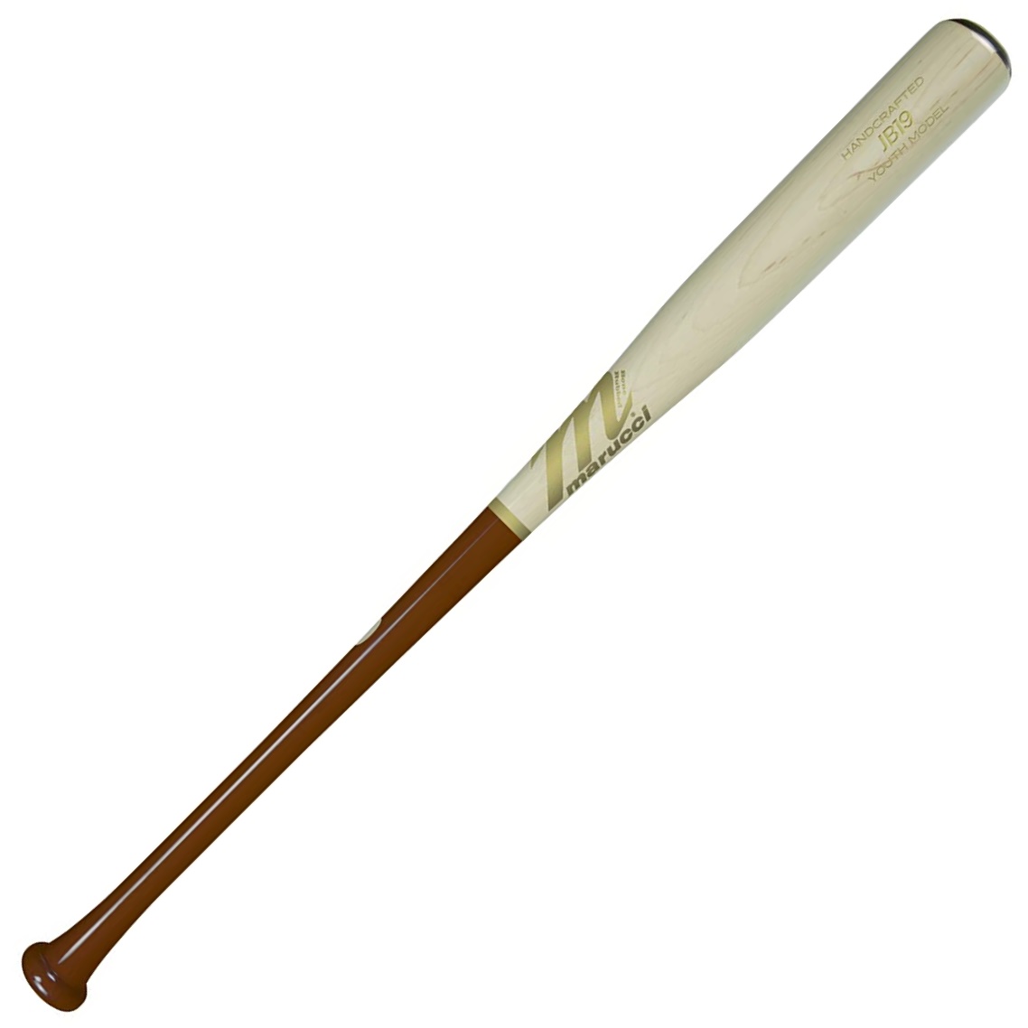 he versatile bat for the versatile hitter. We know your kind. You can go up top at any moment, but you feel just as comfortable spraying liners in the gaps. The Marucci JB19 Pro Model wood baseball bat keeps the balanced feel with a long barrel and medium handle. Comes with a 30 day warranty from Marucci. - Youth Model - Knob: Traditional - Handle: Medium - Barrel: Medium - Feel: Balanced - Handcrafted from Marucci's top-quality maple - Bone rubbed for ultimate wood density - Big League-grade Ink Dot certified.