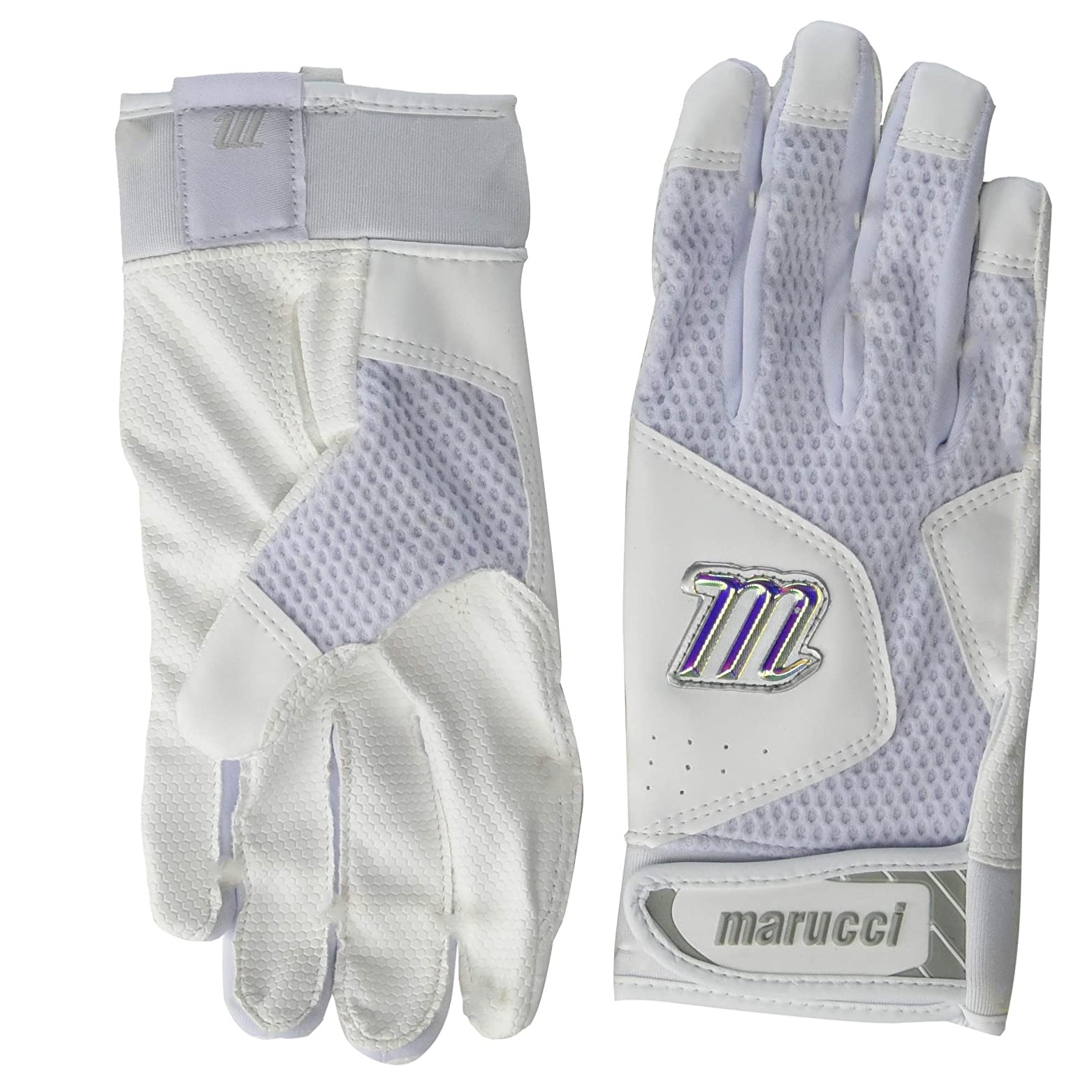 An evolution of Marucci’s earlier batting glove line, this year’s Quest features an innovative dimpled mesh back that is breathable, yet durable along with a grip-enhancing palm for more confidence. Additionally, a neoprene cuff delivers unmatched wrist support and comfort to promote a clean, unhindered swing. - Durable genuine leather palm - Dimpled mesh back - Neoprene cuff.