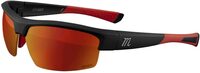 Mariucci Sports - MV463 Matte Black/Red-Violet, With Red Mirror (MSNV463-MBR-V-R) Baseball Performance Sunglasses. As a company founded, majority-owned, and operated by current and former Big Leaguers, Mariucci is dedicated to quality and committed to providing players at every level with the tools they want and need to be successful. Based in Baton Rouge, Louisiana, Mariucci was founded by two former Big Leaguers and their athletic trainer who began handcrafting bats for some of the best players in the game from their garage. Fast forward 10 years, and that dedication to quality and understanding of players needs has turned into an All-American success story. Today, Mariucci is the new Number One bat in the Big Leagues. h1 class=productView-title-lowerMV463 PERFORMANCE SUNGLASSES - MATTE BLACK/h1 Marucci MV463 performance sunglasses are made specifically for on-field use with lenses produced by Carl Zeiss Vision, engineered to enhance clarity, improve visibility and balance color perception to create higher performing on-field sunglasses. spanChoosing a Lens:/span ul liGreen base lenses allow true color recognition while tracking the ball against green grass and blue sky/li liViolet base lenses deliver maximum color contrast for the brightest field of vision to track the ball in all lighting conditions/li /ul spanTech Specs:/span ul liImpacto lens technology is tested by Zeiss to provide the highest-level eye protection/li liSunglasses fit comfortably underneath hat brim during play and securely on top the bill as conditions change/li liTR90 sport-specific frame with rust-proof cam hinges offers mobility with a secure fit/li liRi-PelspanTM/span scratch-resistant polycarbonate lenses repel dirt, oil and water in tough weather conditions/li liAdjustable rubberized nose piece for superior comfort/li liFlexible wrap frame design provides security without pressure/li liLenses produced by Carl Zeiss Vision/li liFrame measures 71-11-132/li /ul