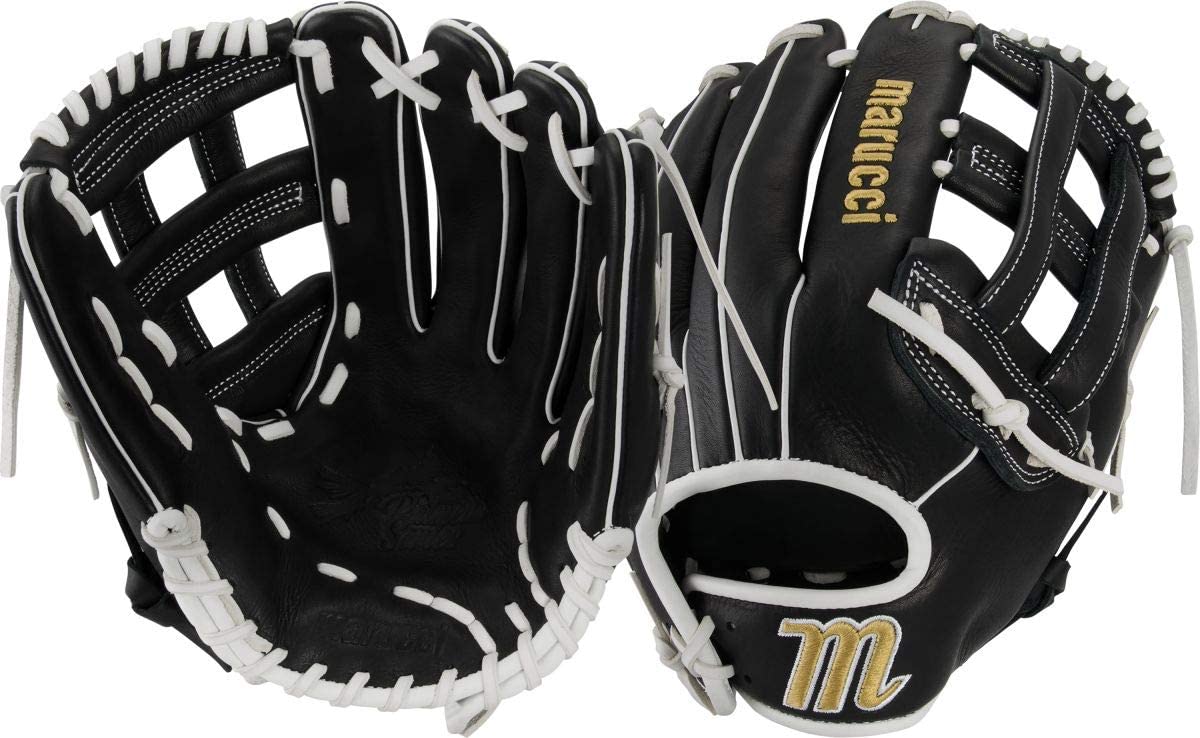 marucci-palmetto-series-fastpitch-softball-glove-12-5-right-hand-throw MFGPL125FP-BKW-RightHandThrow Marucci  Soft-tumbled cowhide shell increases durability while reducing weight Cushioned leather finger