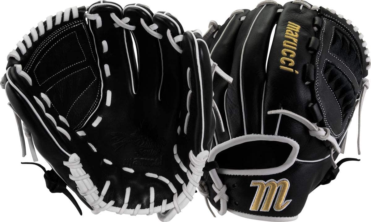 marucci-palmetto-series-fastpitch-softball-glove-12-right-hand-throw MFGPL12FP-BKW-RightHandThrow Marucci  Soft-tumbled cowhide shell increases durability while reducing weight Cushioned leather finger