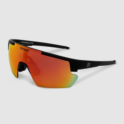 marucci-shield-2-0-performance-sunglasses-matte-black-violet-with-red-mirror MSNVSHIELD2-MB-V-R Marucci  The Marucci Shield 2.0 performance sunglasses are designed for optimal on-field