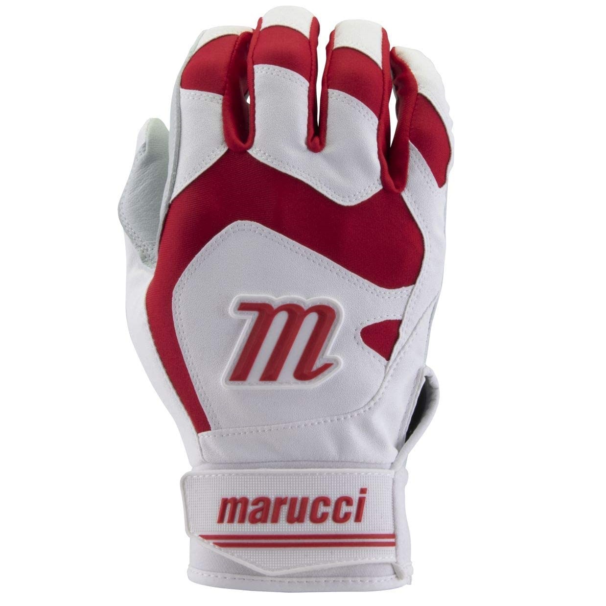 marucci-signature-youth-batting-gloves-red-youth-large MBGSGN2Y-RW-YL Marucci  Digitally embossed perforated Cabretta sheepskin palm provides maximum grip and durability